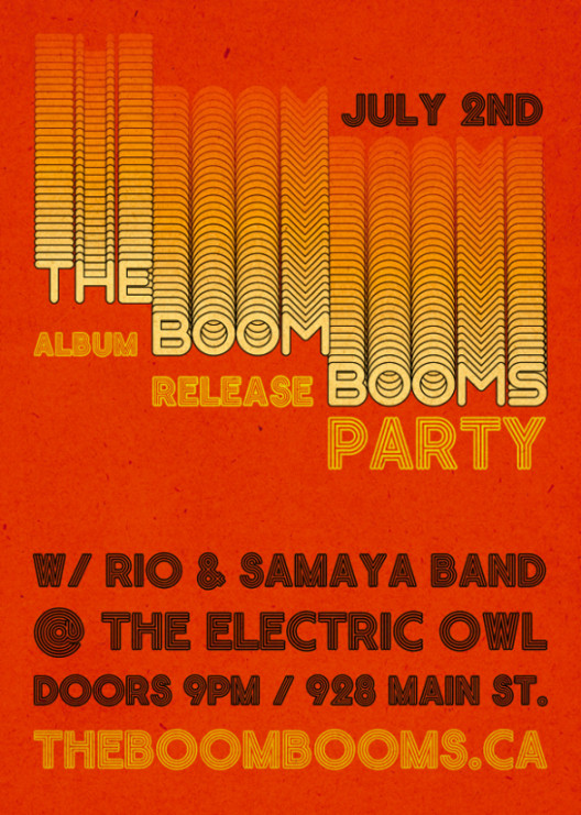 The Boom Booms CD Release Party Poster